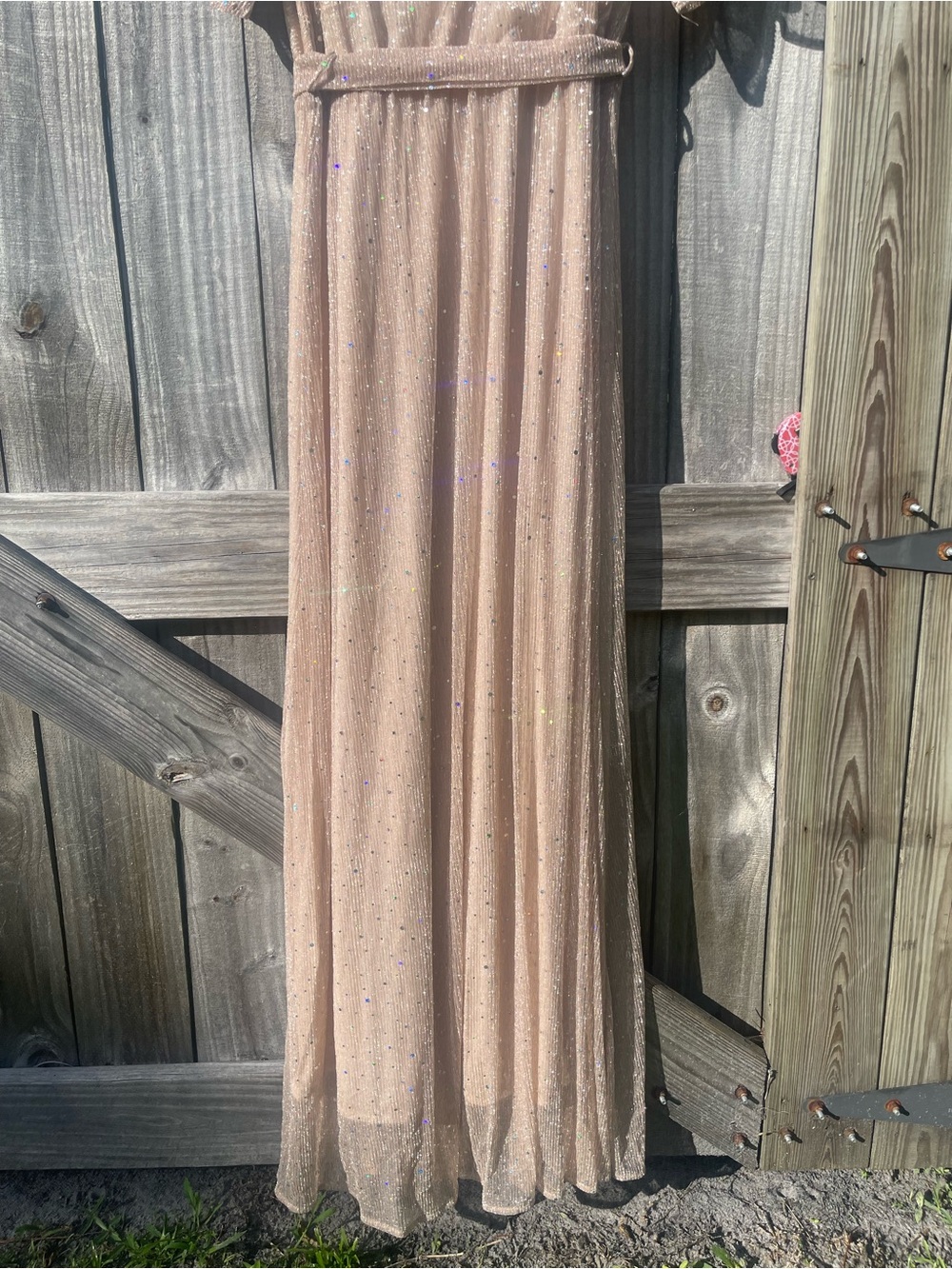 Baltic Born Beige Sparkle Sequin Dress Sz XXL Tall - Picture 14 of 15